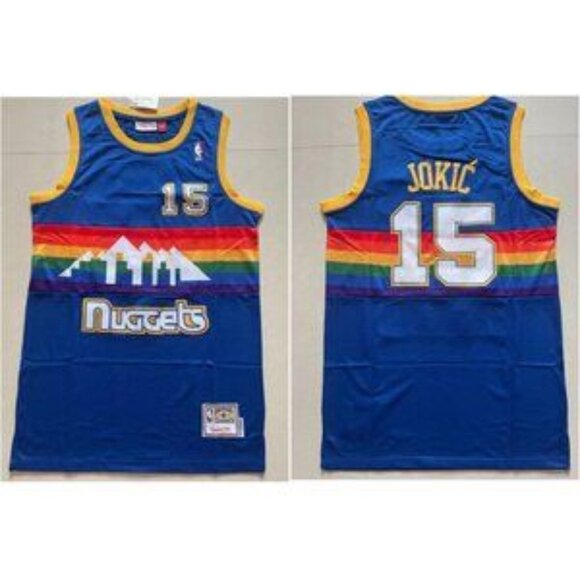 Mens 15 Nikola Jokic Blue Stitched Jersey